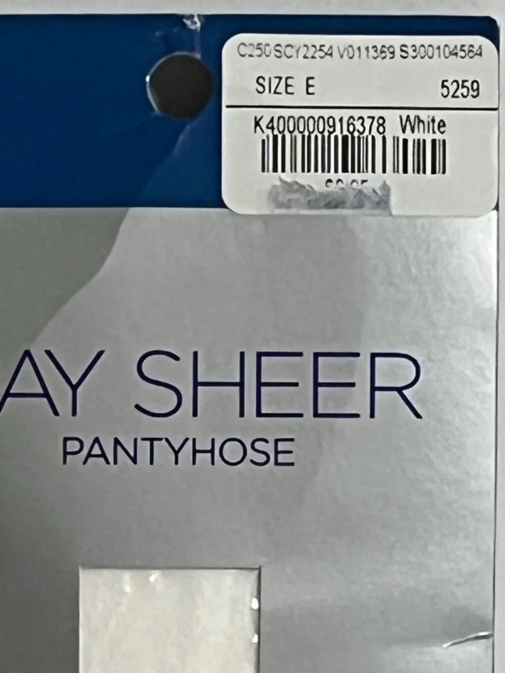 Catherines Pantyhose Day Sheer Hosiery Ribbed Panty White Plus Size E